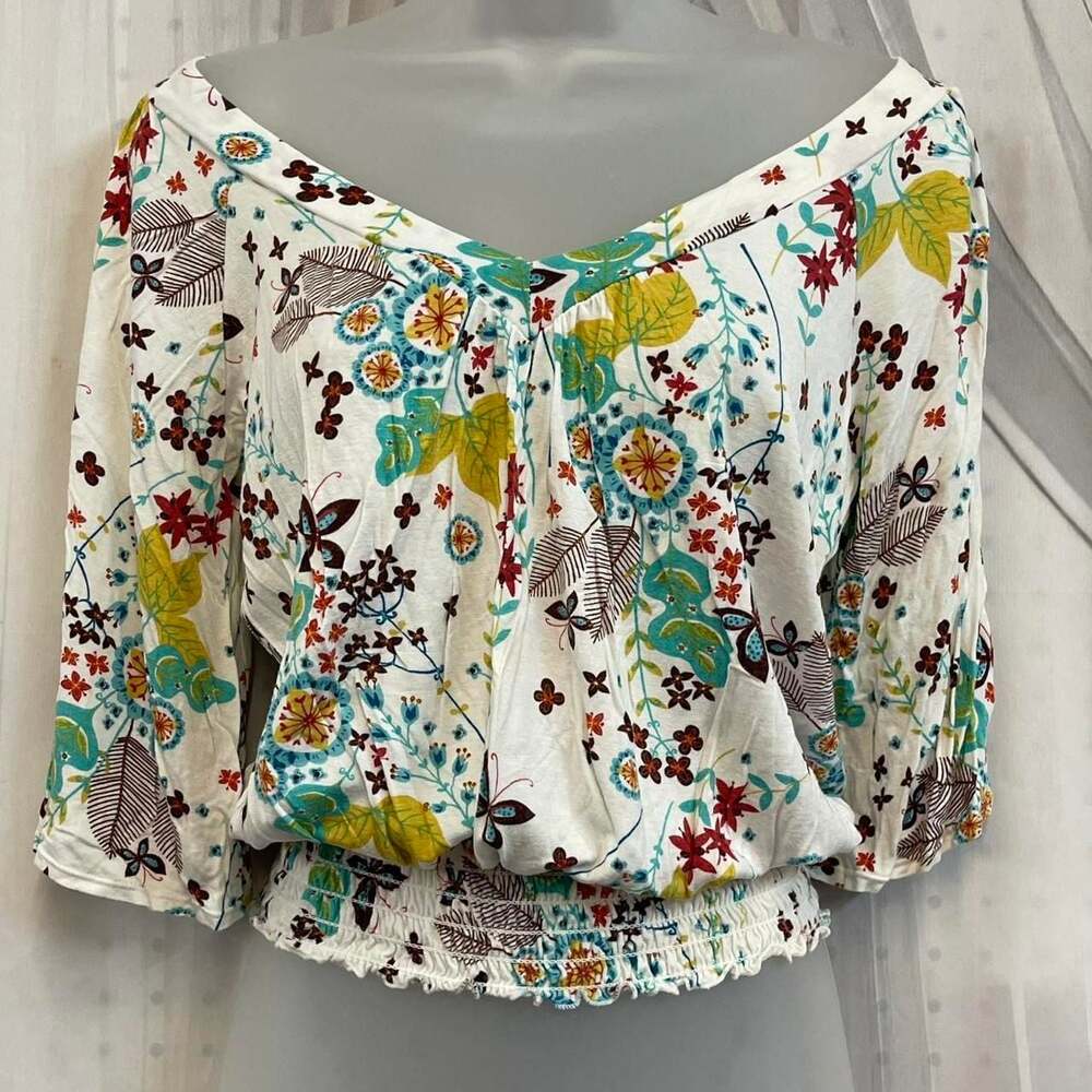 American Rag Cie Floral Butterfly Blouse